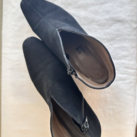 French Sole FS/NY Eva Boots Women’s Size 6 Hand Made in Italian Suede Black Zip - Picture 9 of 16